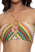 Luli Fama High Noon Heat Halter Ring Cropped Top